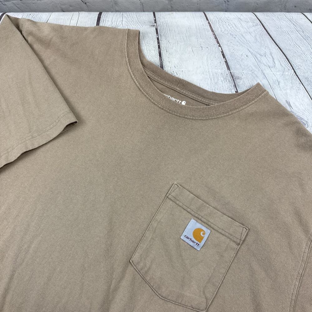 Carhartt Men’s Loose Fit Pocket T-Shirt Tan Beige Size 3XL Workwear